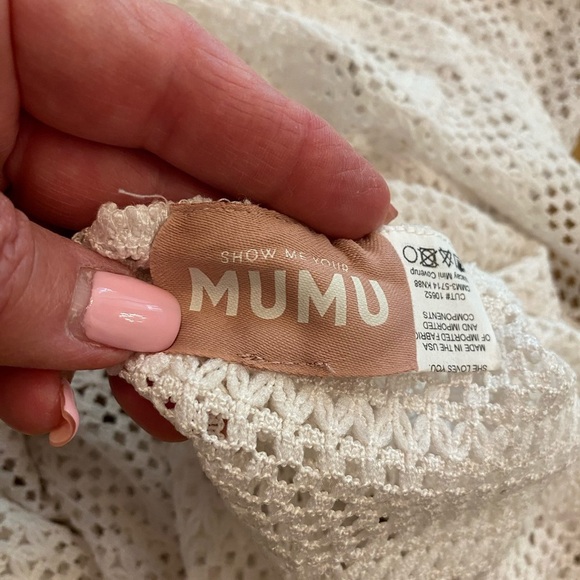 Show Me Your MuMu Cover Up White Crochet Knit New M-XL - Picture 4 of 14